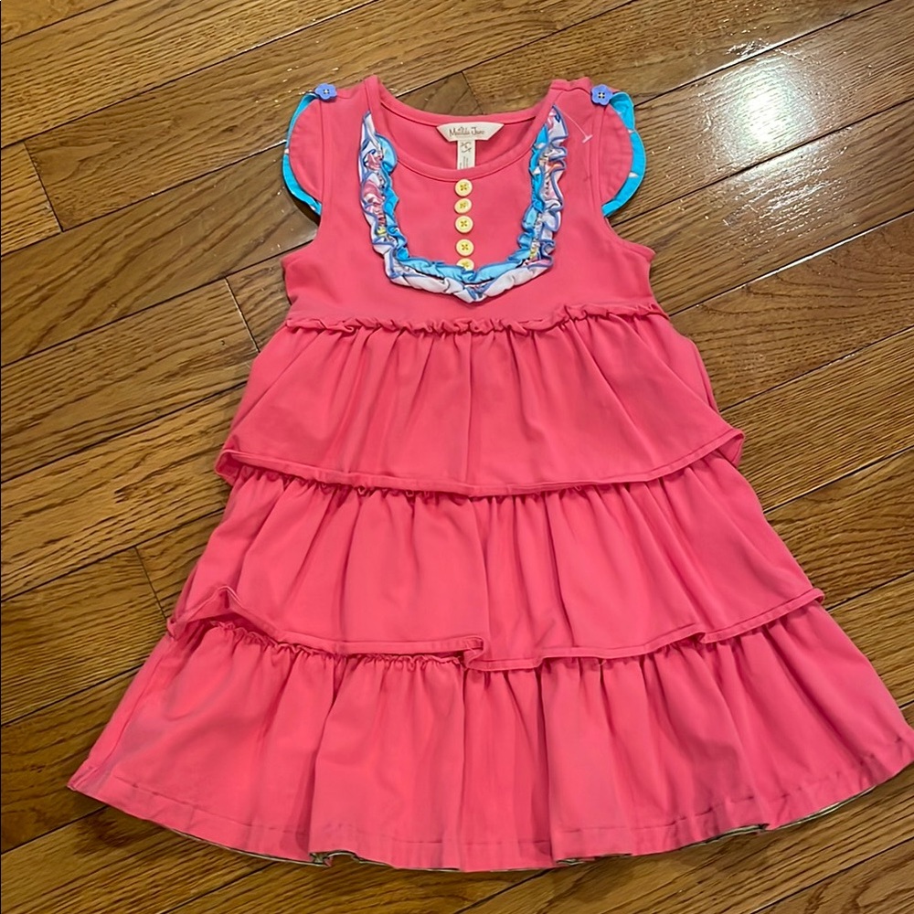 Pink Ruffled Kids Dress